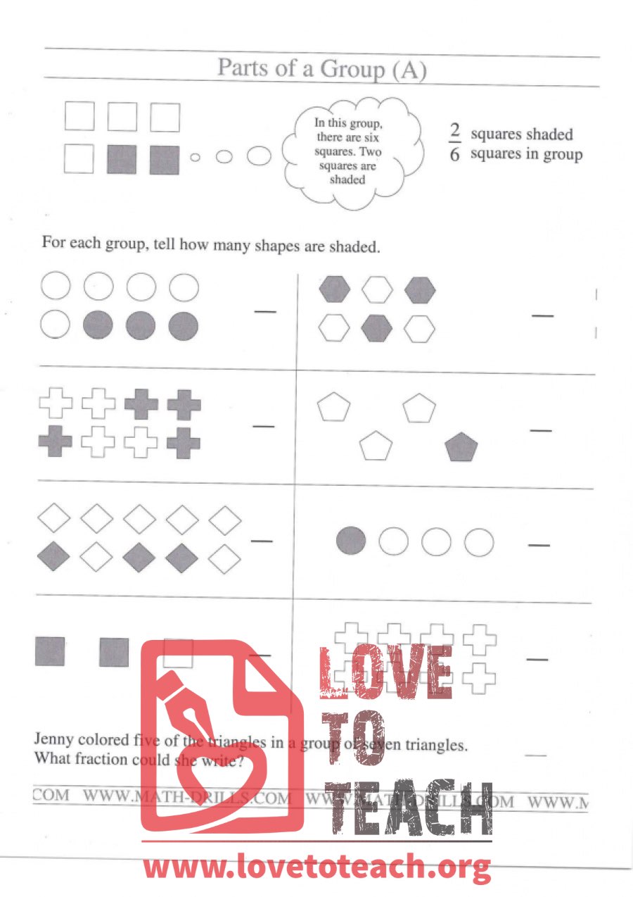 Parts of a Group (with Answer Key)