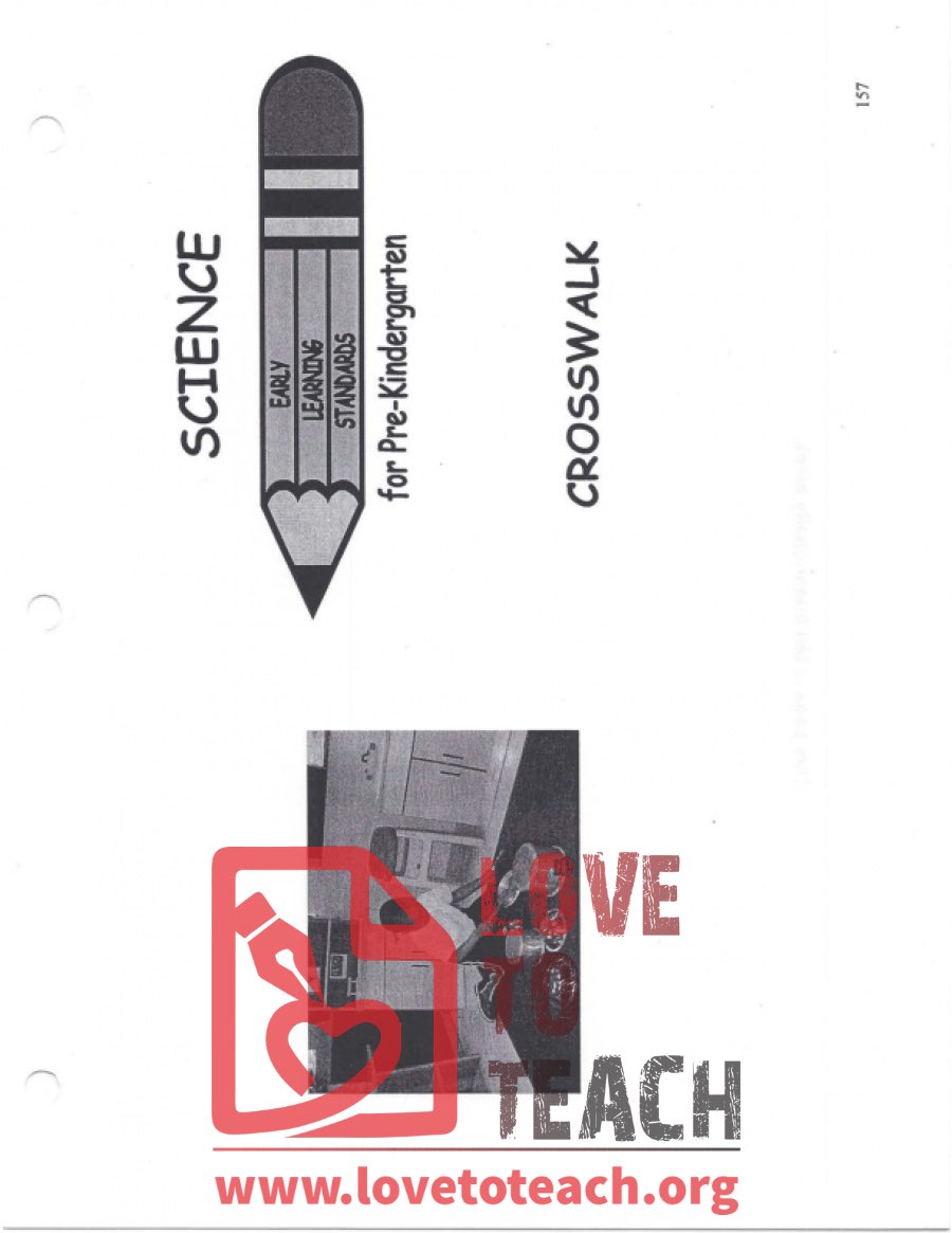 Science - Standards for Pre-Kindergarten (Crosswalk)