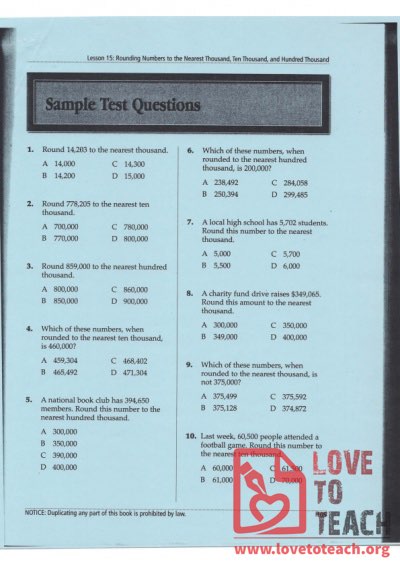 Rounding Sample Questions