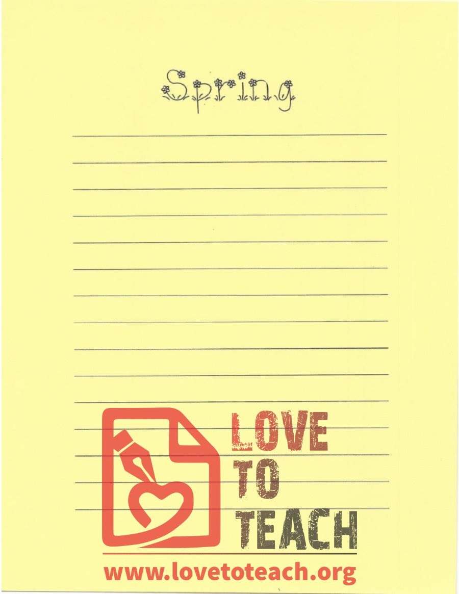 Spring Lined Paper
