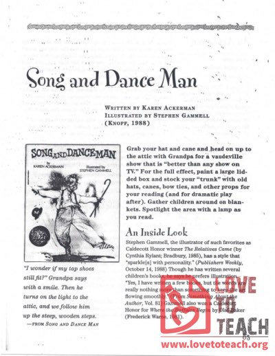 Song and Dance Man - Teacher&#039;s Guide