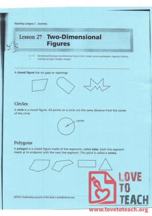 Two-Dimensional Figures - Worksheet