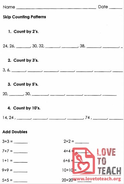 Skip Counting Patterns