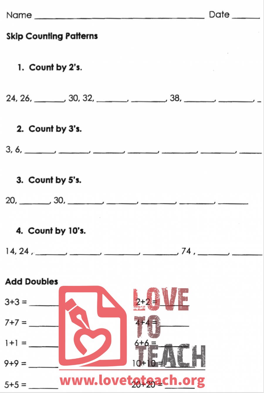 Skip Counting Patterns