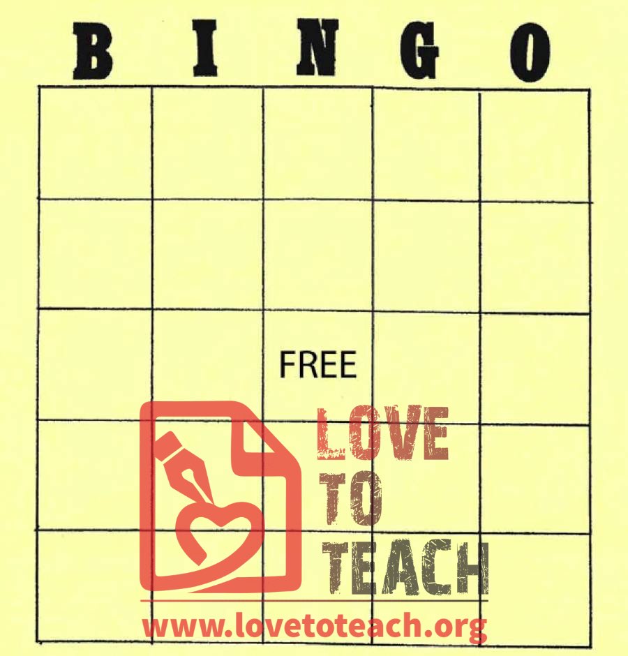 Blank Bingo Cards