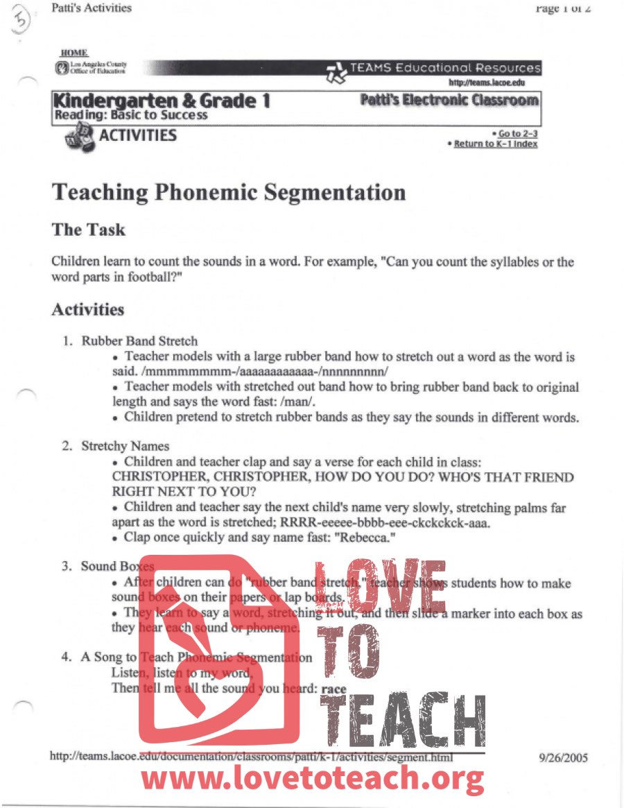 Teaching Phonemic Substitution