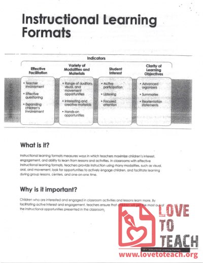 Dimensions - Instructional Learning Formats