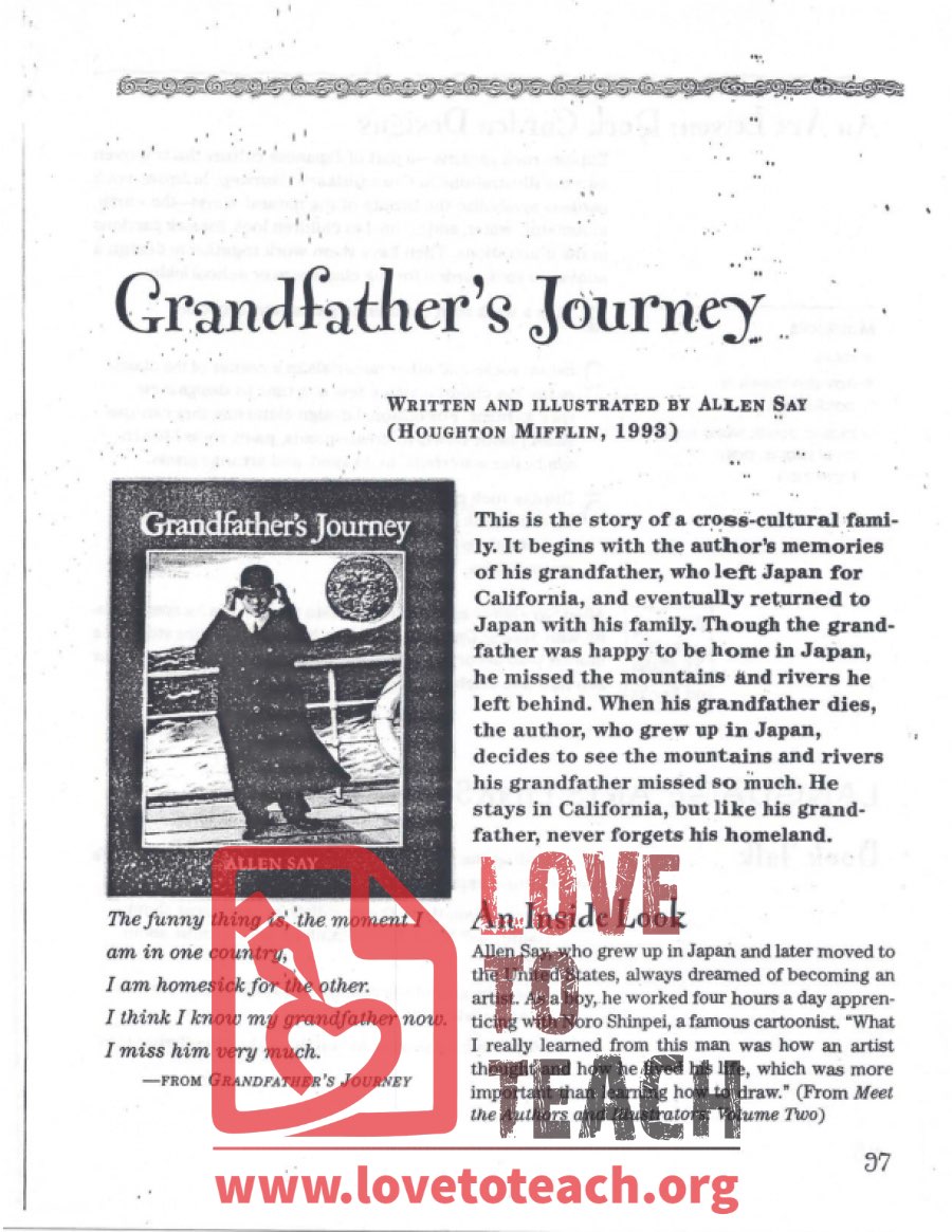 Grandfather&#039;s Journey - Teacher&#039;s Guide