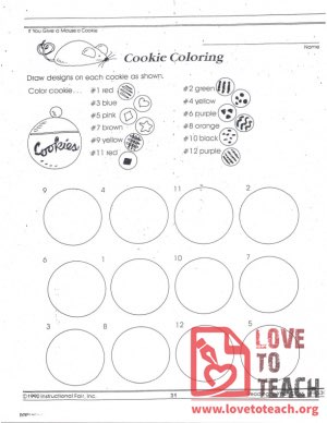 If You Give A Mouse A Cookie - Cookie Coloring