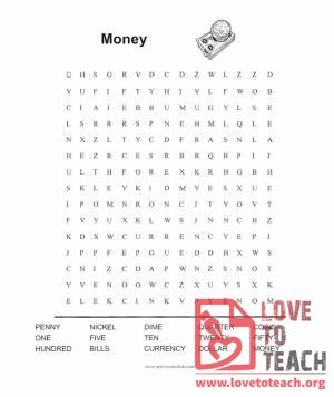 Money Word Search