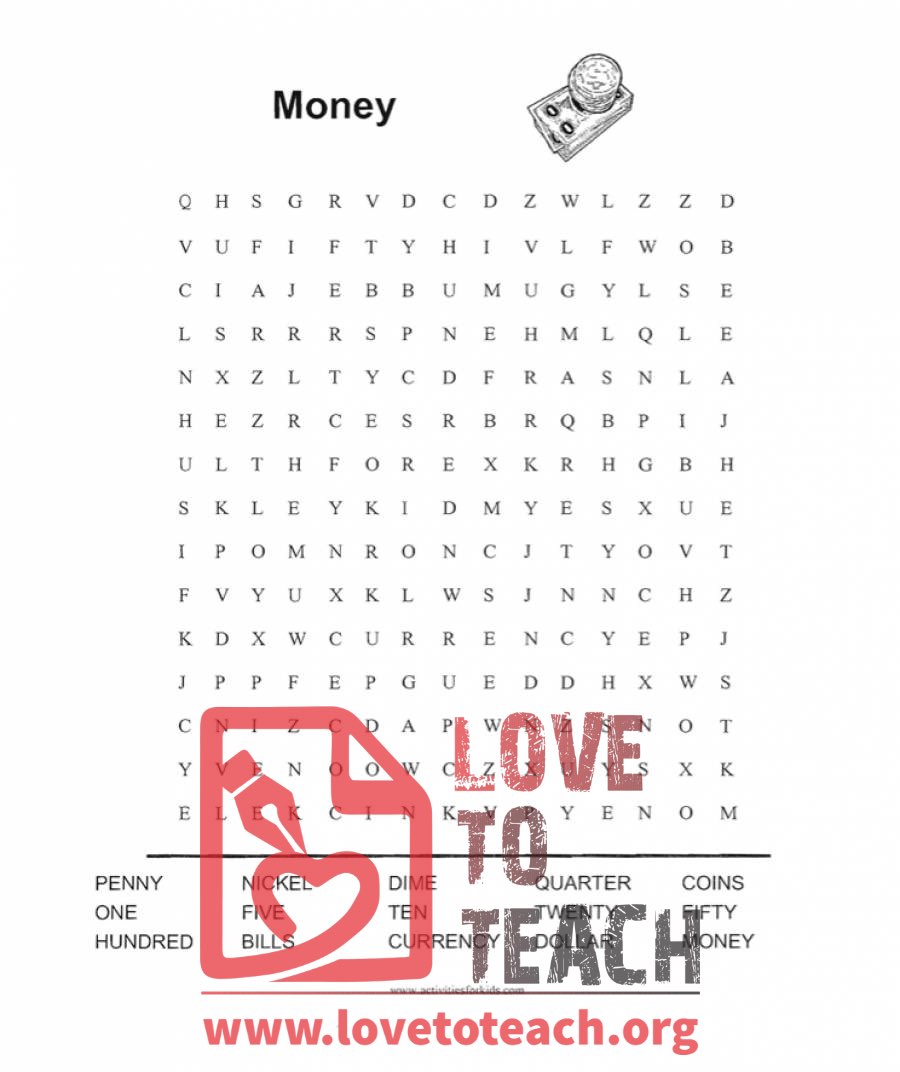 Money Word Search