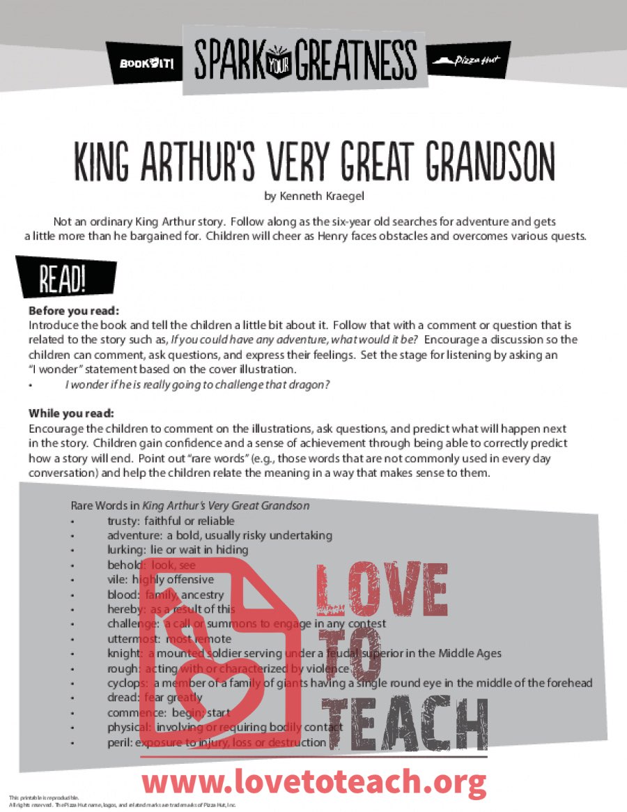 King Arthur&#039;s Very Great Grandson