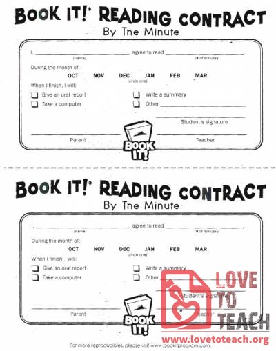 Book It Reading Contract: By the Minute