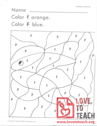 F and f Coloring Page