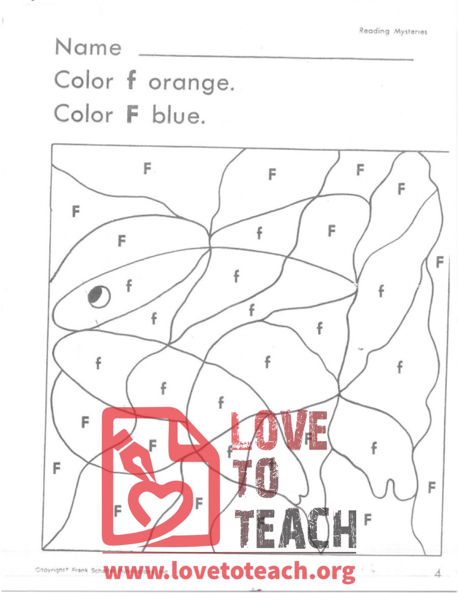 F and f Coloring Page