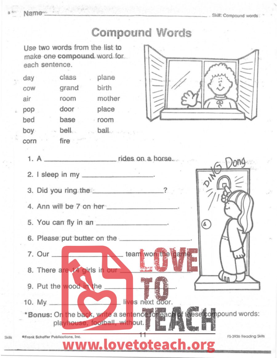 Compound Words - Practice Worksheet