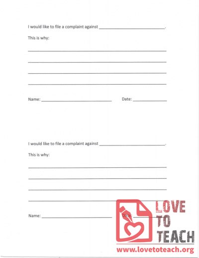 Complaint Form