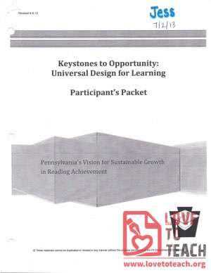 Keystones to Opportunity - Universal Design for Learning