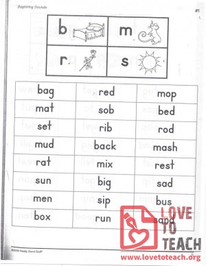 Sounds, Word Families, Vowels, Blends, and Digraphs (B, M, R, S)