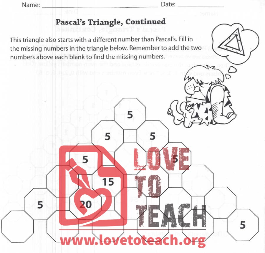 Variation of Pascal&#039;s Triangle