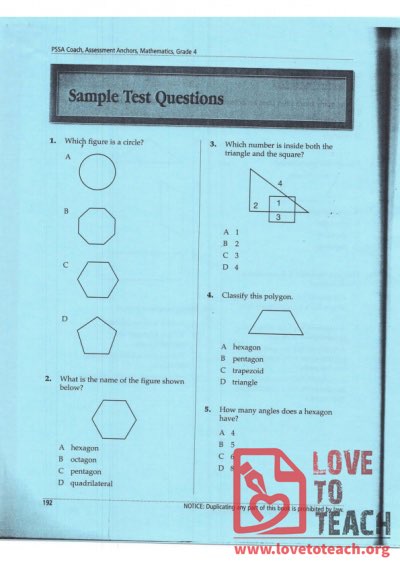 Polygon Quiz (with Answer Key)