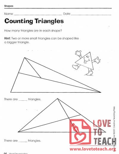 Counting Shapes Worksheets