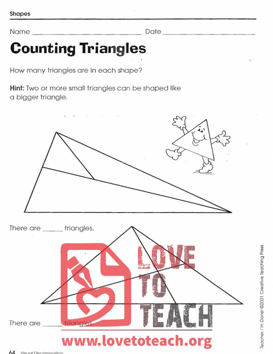 Counting Shapes Worksheets