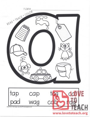 Read-Trace-Color - Vowels