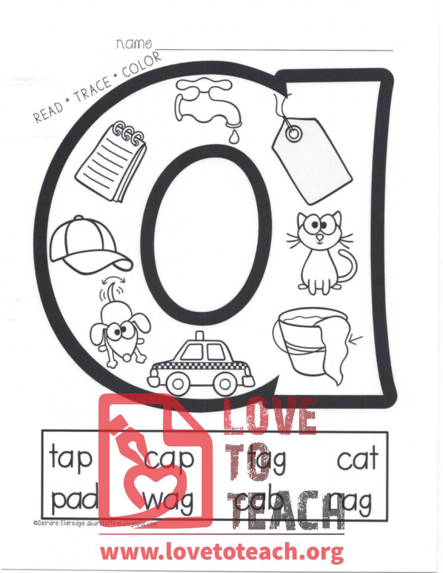 Read-Trace-Color - Vowels