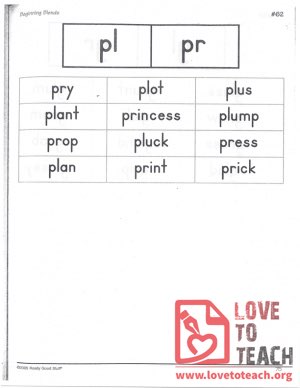 Beginning Blends - pl, pr