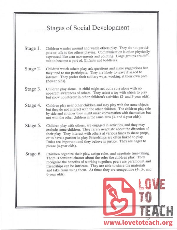 various stages of social development