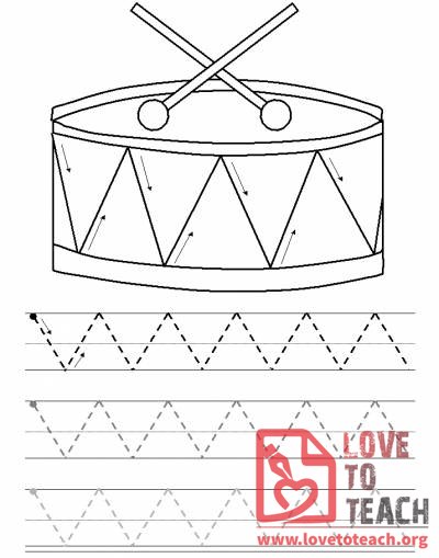 Zigzag Lines Tracing Practice