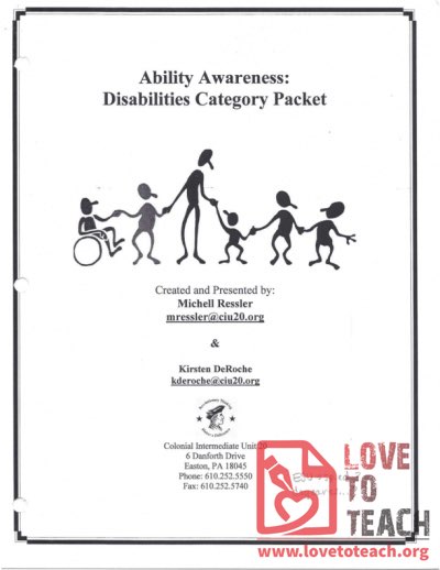 Ability Awareness - Disabilities Category Packet