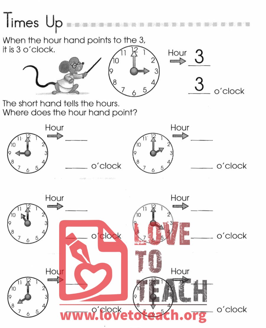 Times Up Worksheet