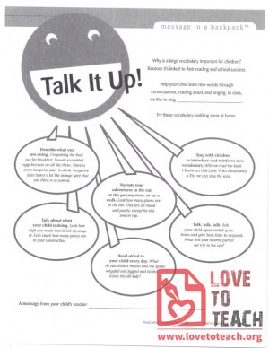 Talk it Up! Quick Sheet