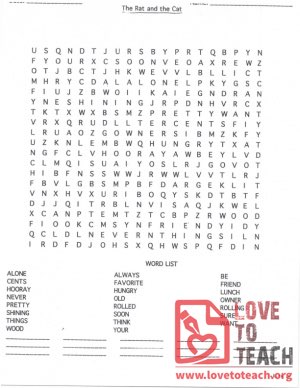 The Rat and the Cat Word Search