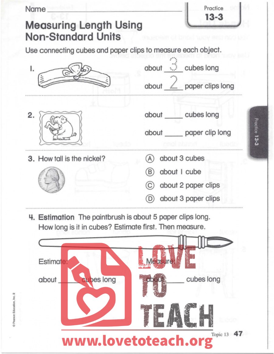 Back to School Cube Measuring Non-Standard Measurement for Preschool and  Kinder