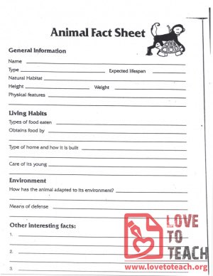 Animal Fact Sheet