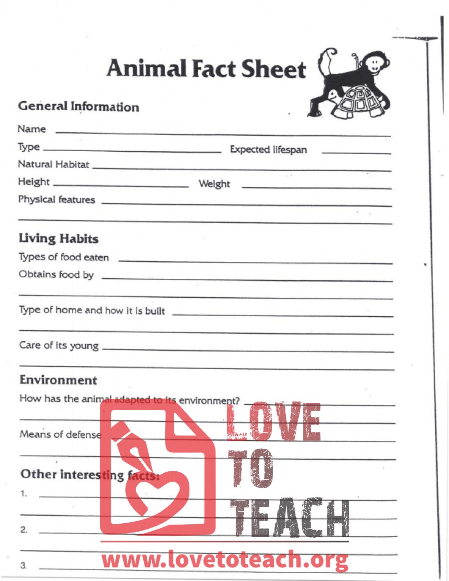 Animal Fact Sheet