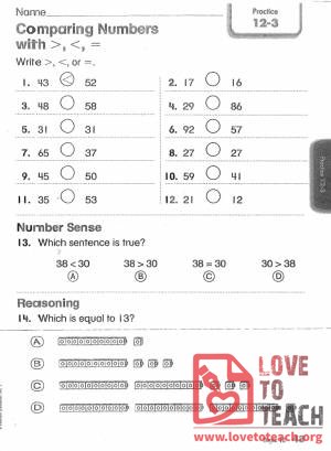 Comparing Numbers - Practice