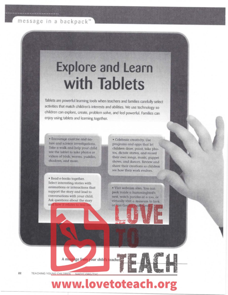 Explore and Learn with Tablets