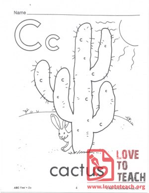 Cactus Coloring Page