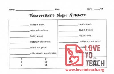 Measurement Review - Magic Numbers