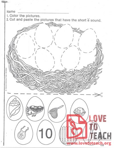 Eggs and Nests - the Short E Sound