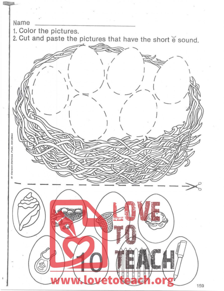 Eggs and Nests - the Short E Sound