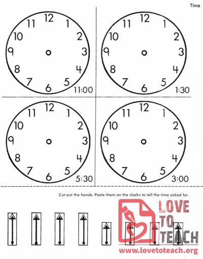 Telling Time Worksheet