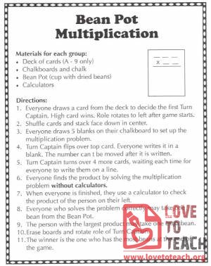 Bean Pot Multiplication