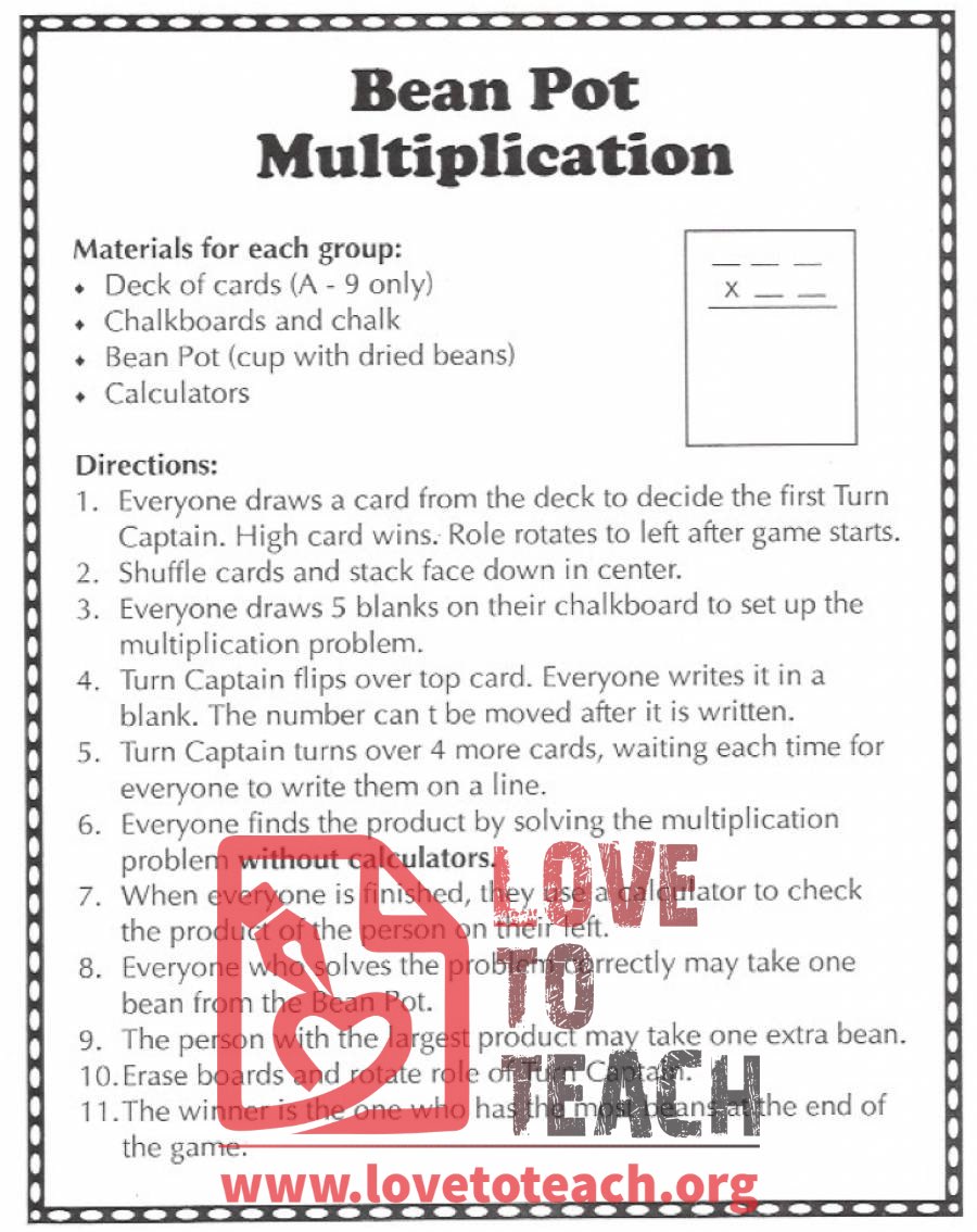 Bean Pot Multiplication