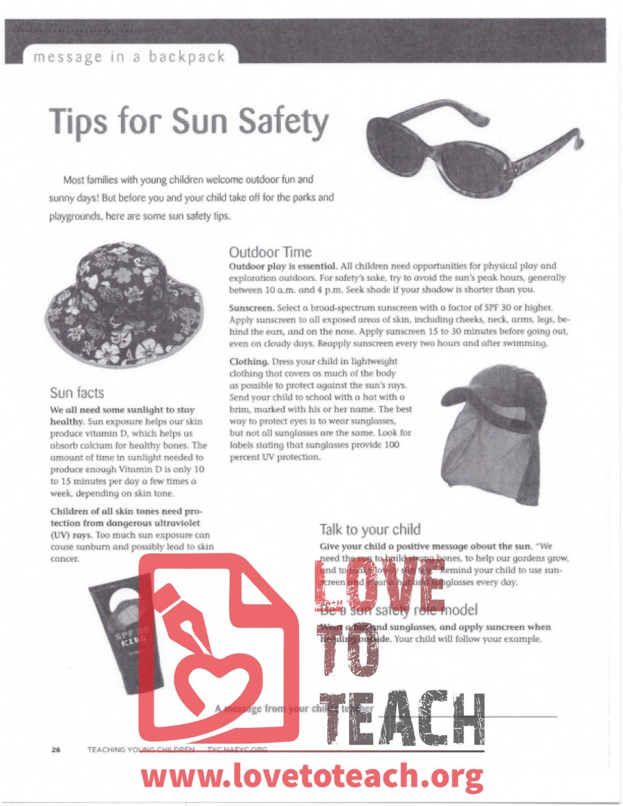 Tips for Sun Safety