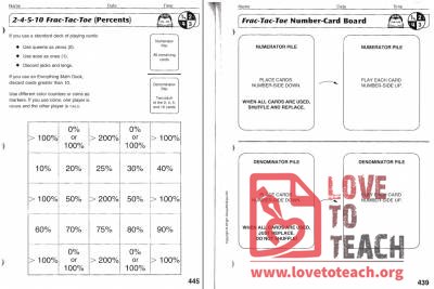 Frac-Tac-Toe (Percents) Game